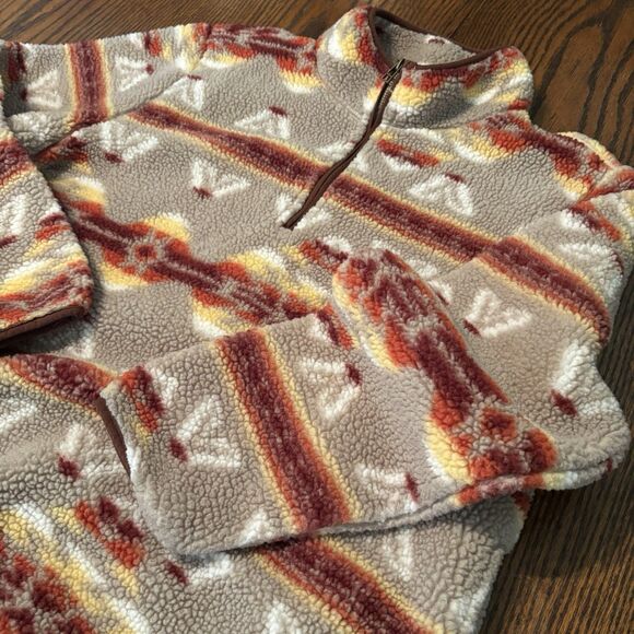 Mountain & Isle Deep Pile Fleece Jacket Size M  Aztec Southwest  90's Inspired - Picture 3 of 14